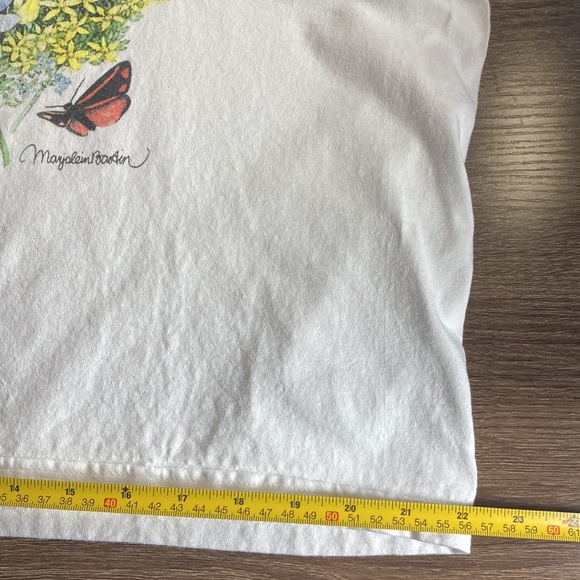 Vintage Anvil Large Marjolein Bastin Flower Shirt White - Picture 8 of 8